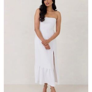 Park & Fifth Elegant White Strapless Wedding Dress